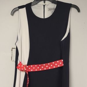 Short sleeved red, white and blue dress